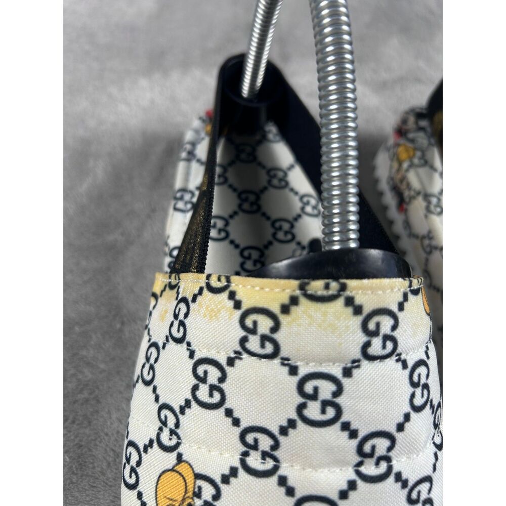 NEW Women’s Sandals US 8 MX 25 Mickey GG Print Platform Slingback White Black